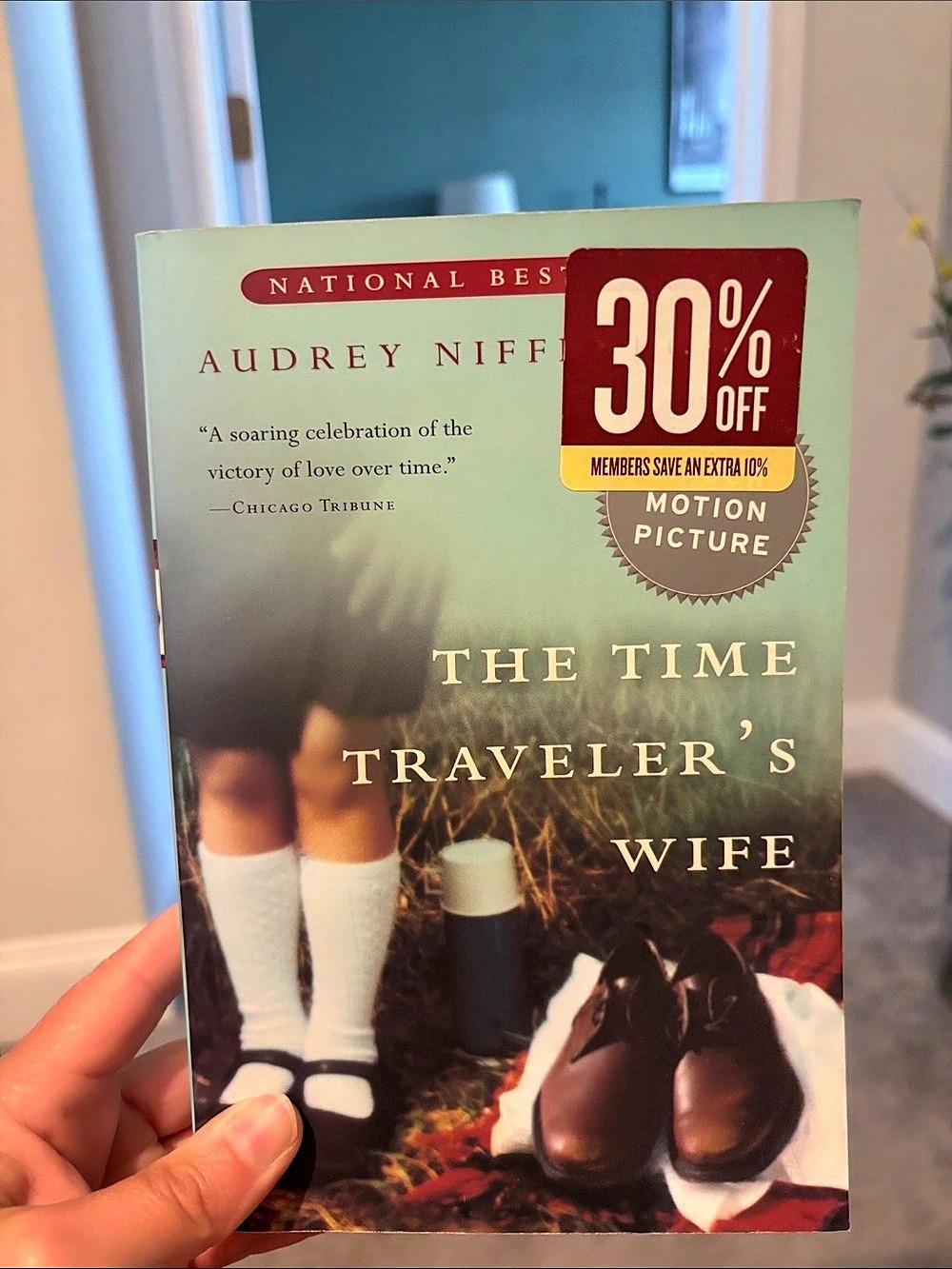 National Bestselling Author The Time Traveler's Wife Paperback Novel Green One